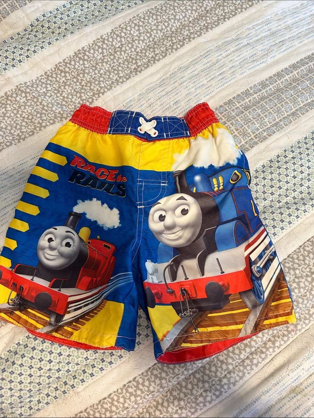 Thomas & Friends Boys Swim Shorts in Blue, Red, Yellow